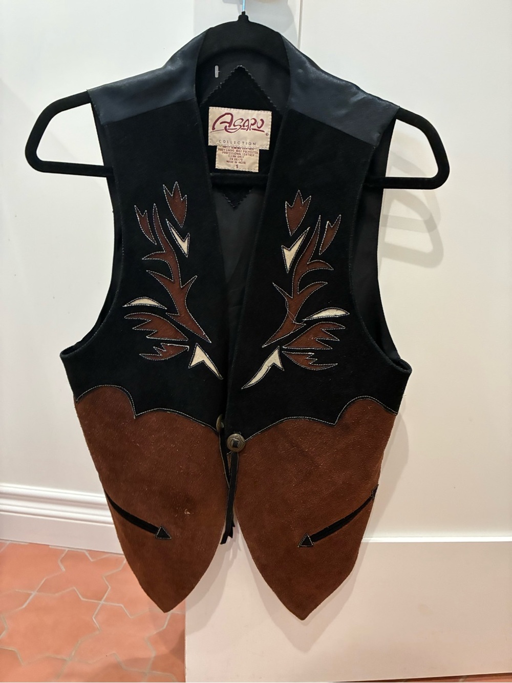 ASAPO Collection Suede Leather Western Cowboy Vest